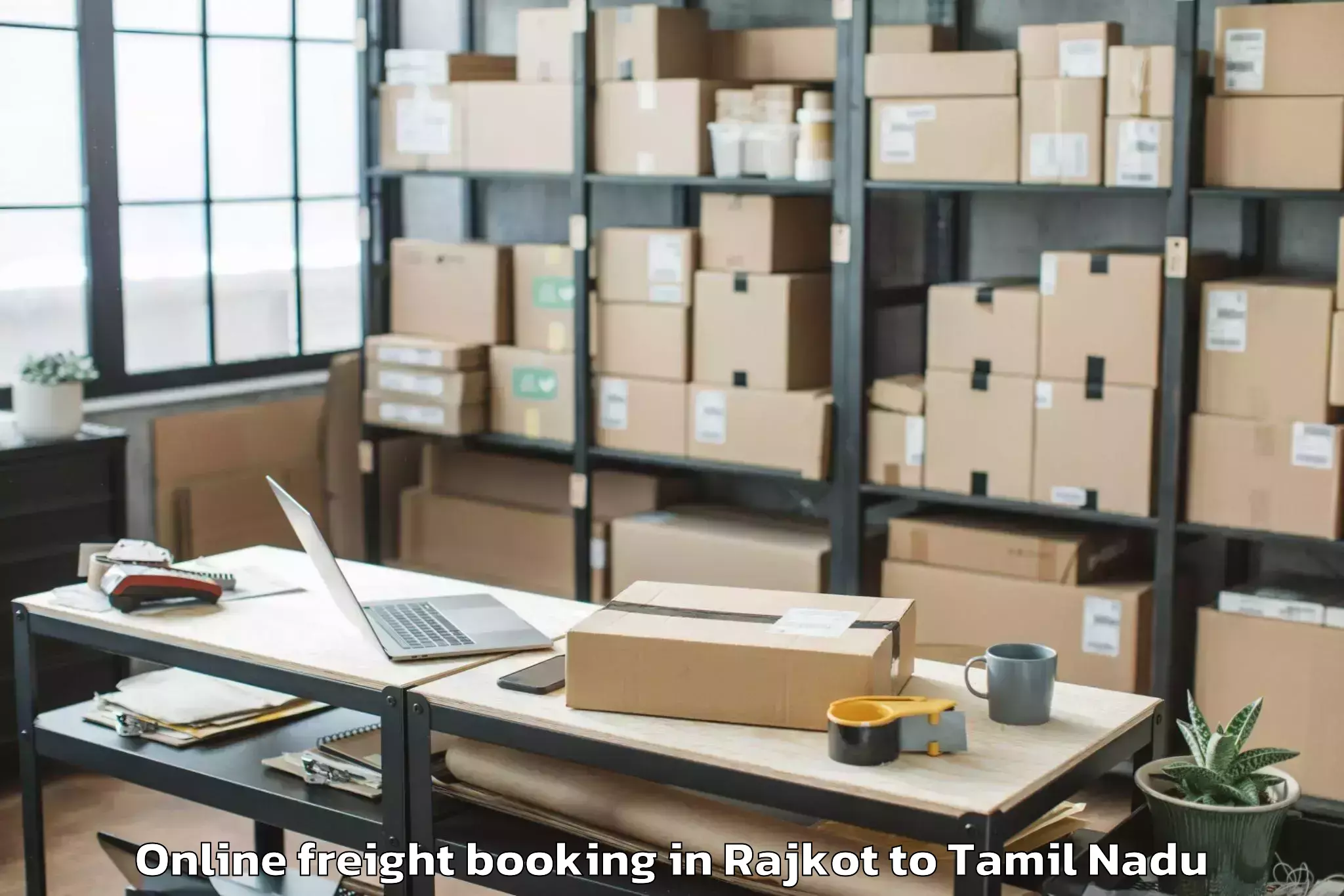 Book Rajkot to Kavalur Online Freight Booking Online